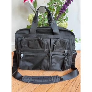 Tumi Alpha Expandable Organizer Laptop Briefcase Ballistic Nylon 26141D4 (pu3000